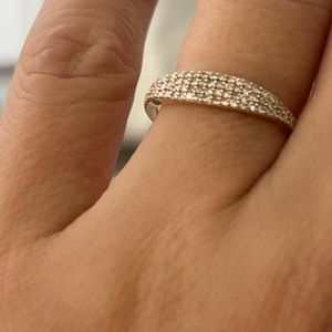 Mejuri Pave Diamond Slim Signet Size 5